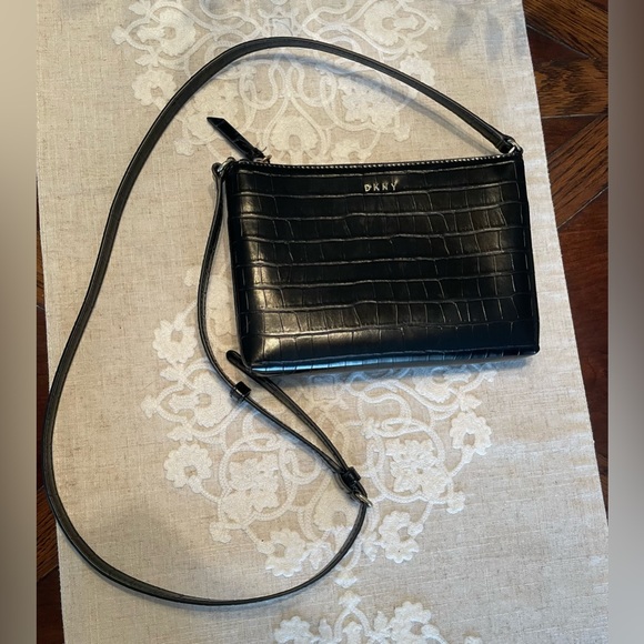 DKNY | Small Patent Leather Crossbody Bag | Black - Picture 3 of 6